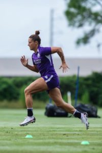 Ali Krieger running